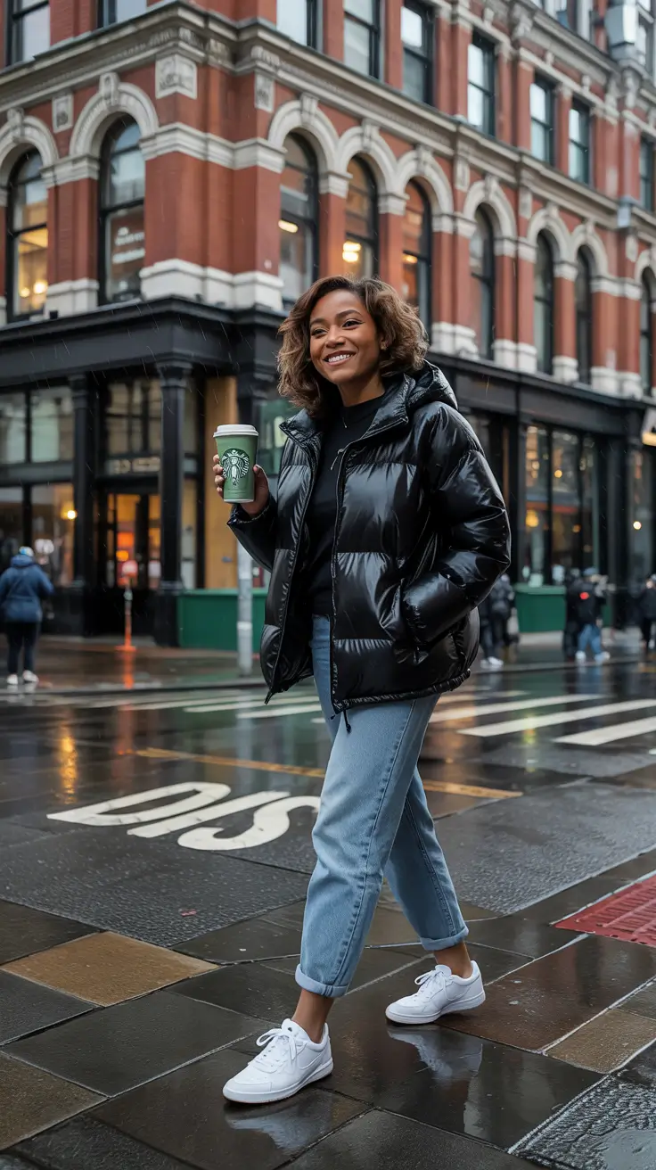 winter outfits blackgirl cold Classic Puffer with City Energy