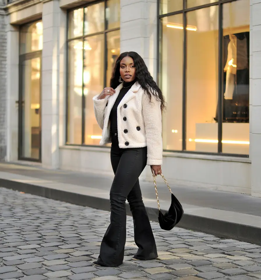 winter outfits blackgirl elegant luxury City Chic in Monochrome Layers
