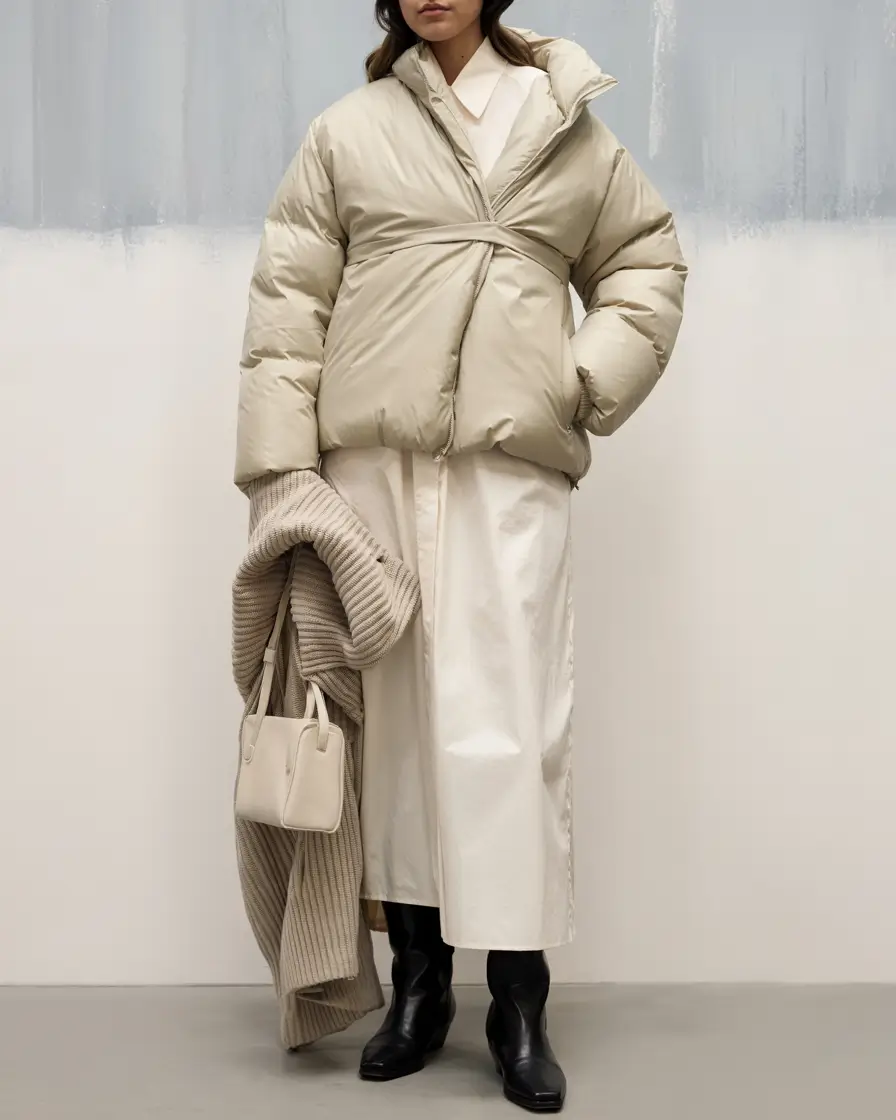 cozy winter outfits aesthetic Minimalist Layers in Creamy Tones