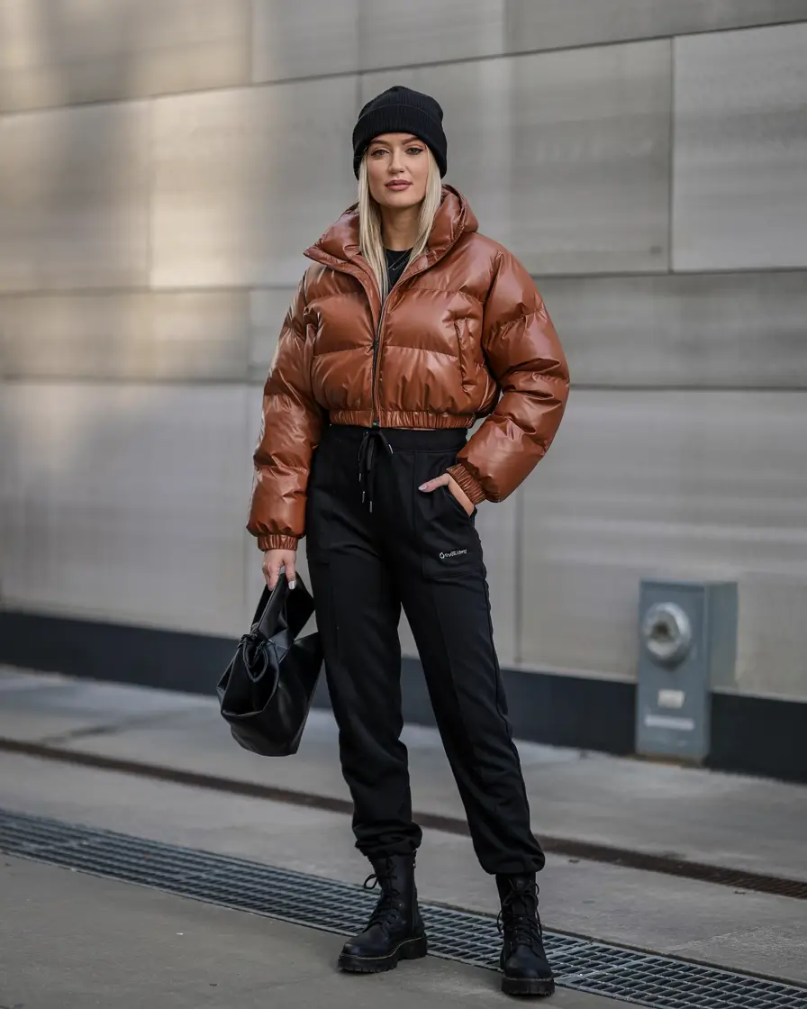 cute winter outfits baddie Sporty Edge Meets Street Style