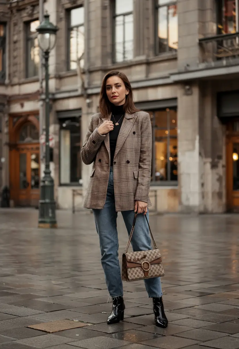 fall outfits ideas for women Modern Plaid Elegance