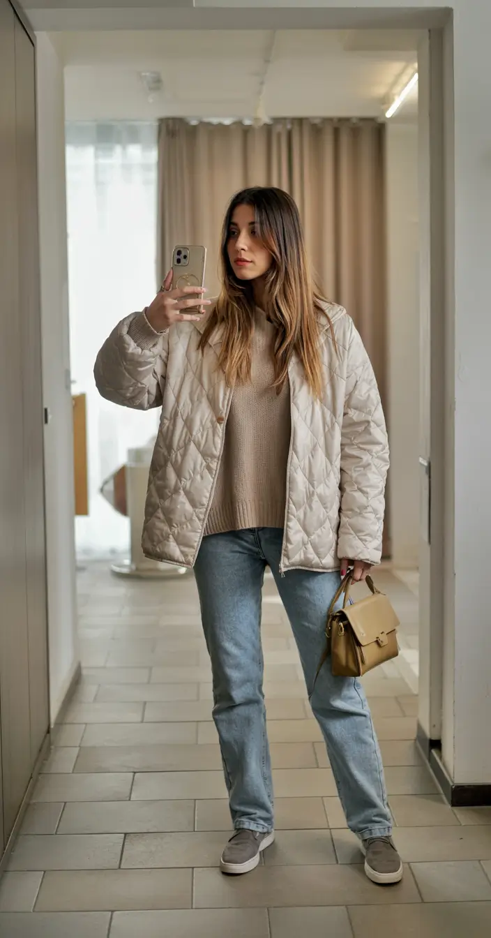 fall outfits ideas for women Cozy Quilted Layers