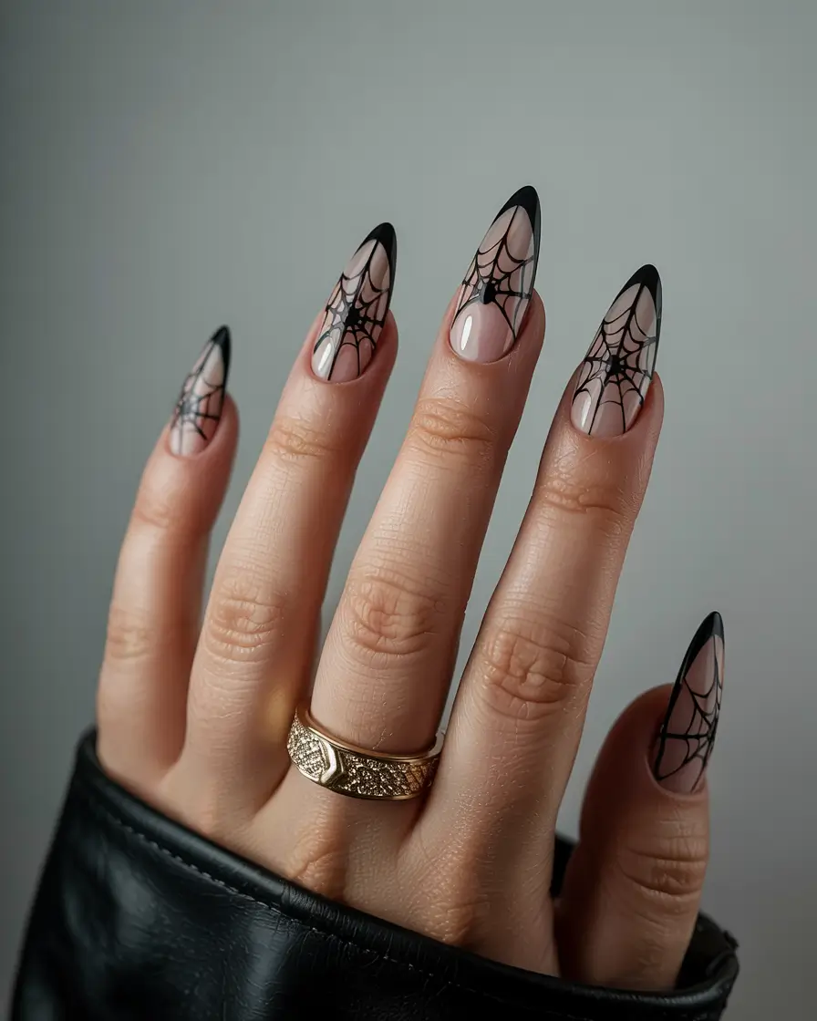 nail art ideas halloween Spider Web Halloween Twist