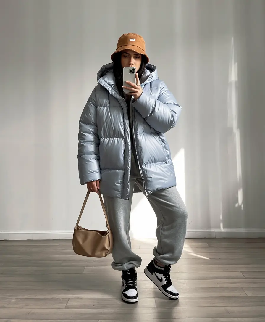 nyc winter outfits cold weather Sporty Cool With a Puffer Twist