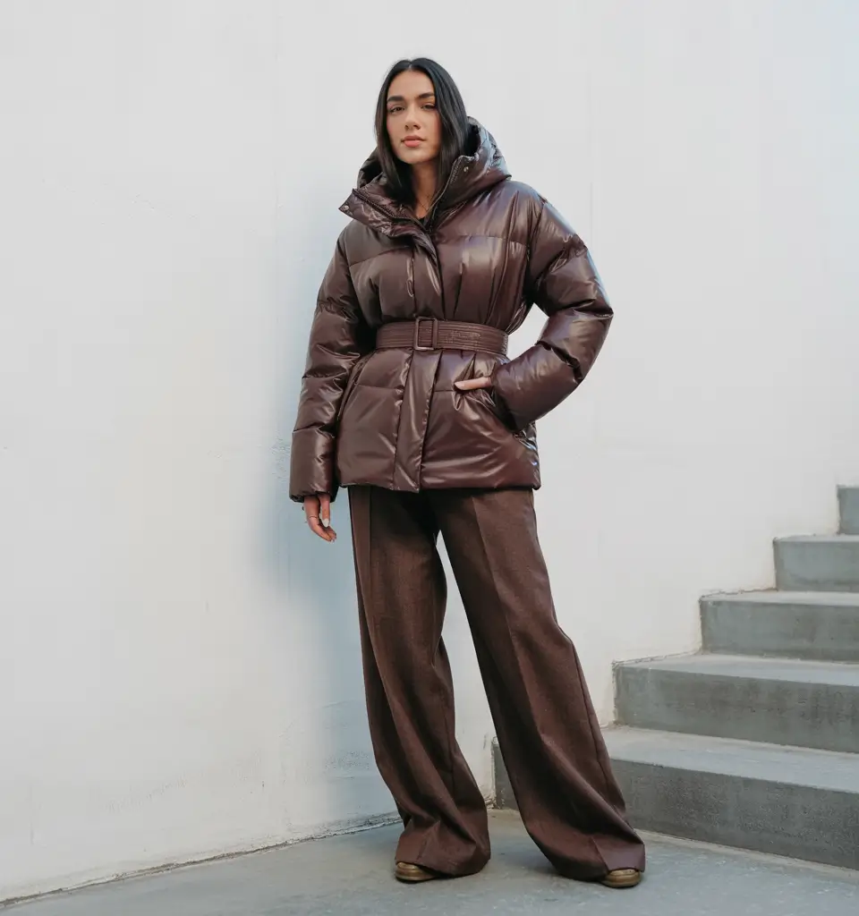 nyc winter outfits 2025 Glossy Browns For City Sophistication