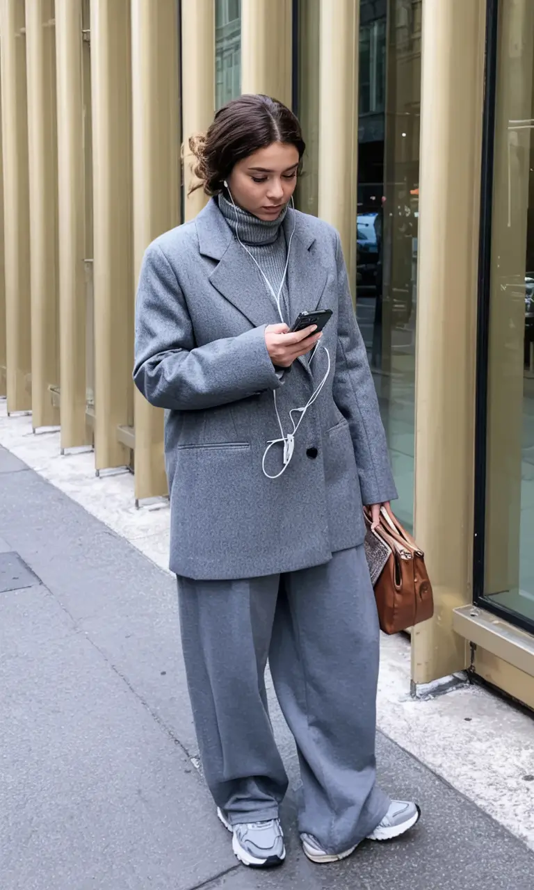 nyc winter outfits aesthetic Oversized Tailoring Meets Weekend Ease