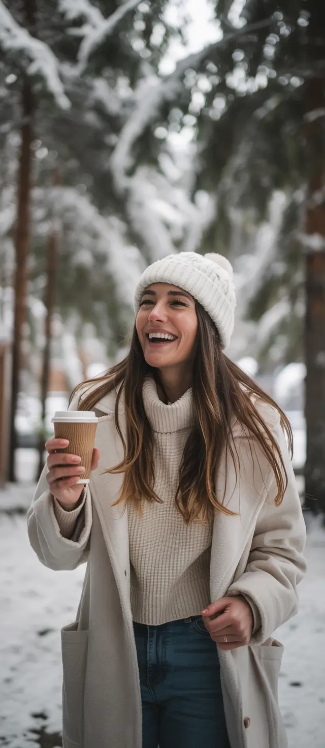 nyc winter outfits casual Winter Whites With Cozy Charm