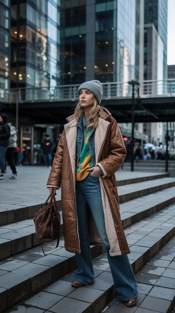 nyc winter outfits street style casual Layered Downtown Energy