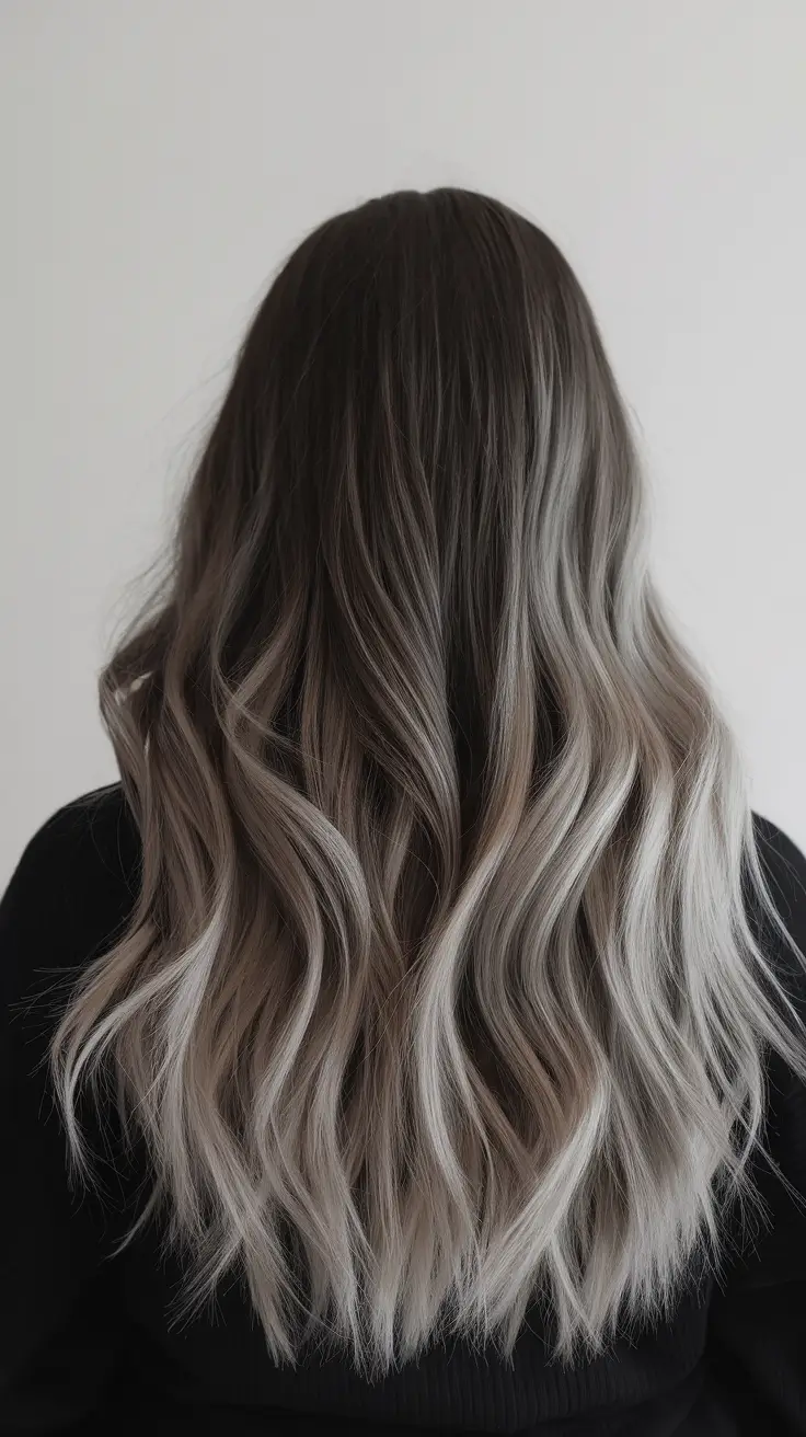 hair colors for winter cool Soft Shadow Root Melt