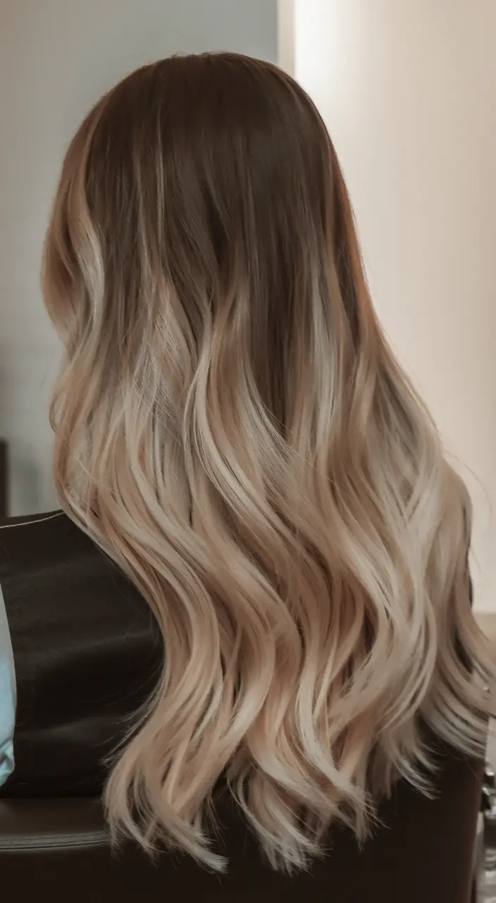 hair colors for winter brunette Soft Mocha-to-Butter Blonde Fade