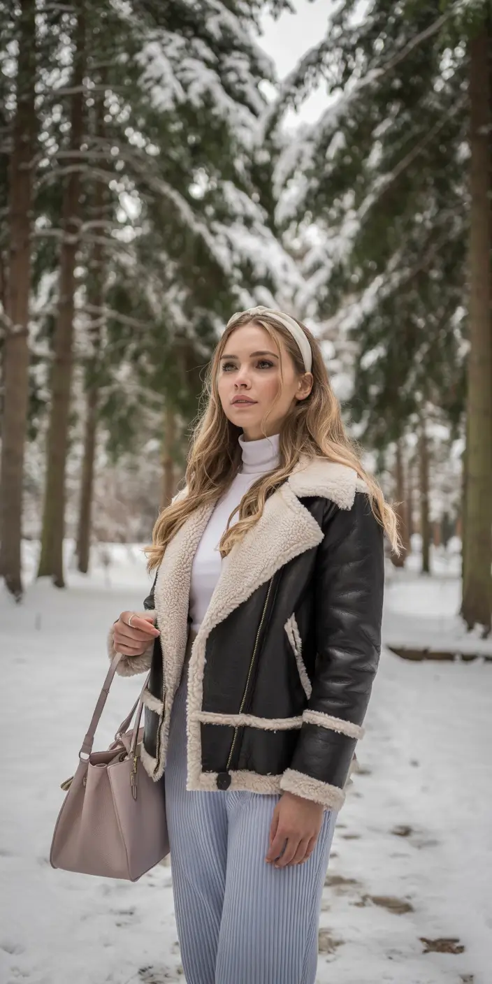 trendy winter outfits 2026 women Snowy Forest Chic