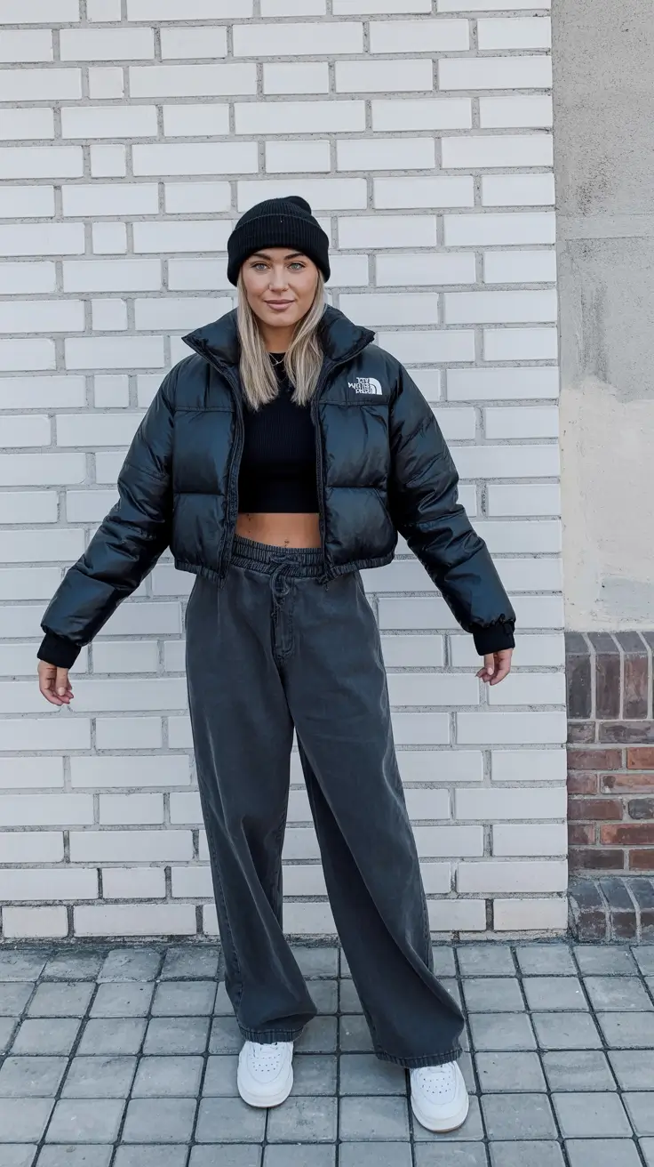 winter fashion outfits black women Streetwear Edge in All Black