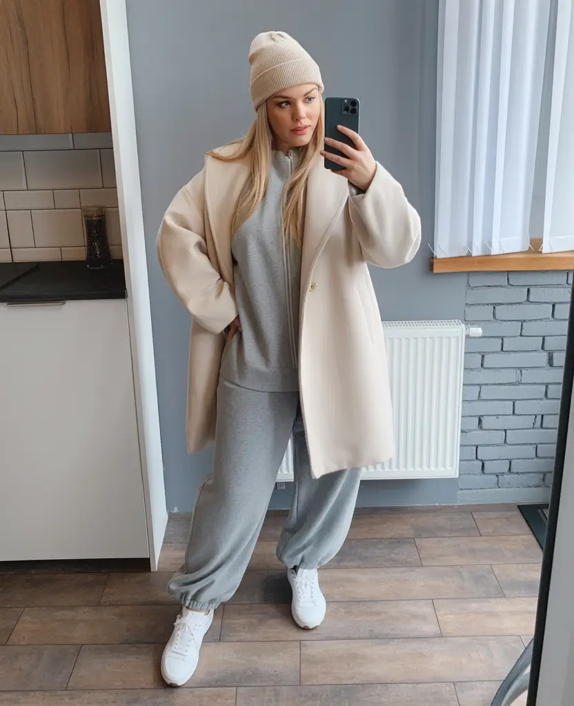 plus size winter outfits casual Soft Neutrals Meet Street Casual