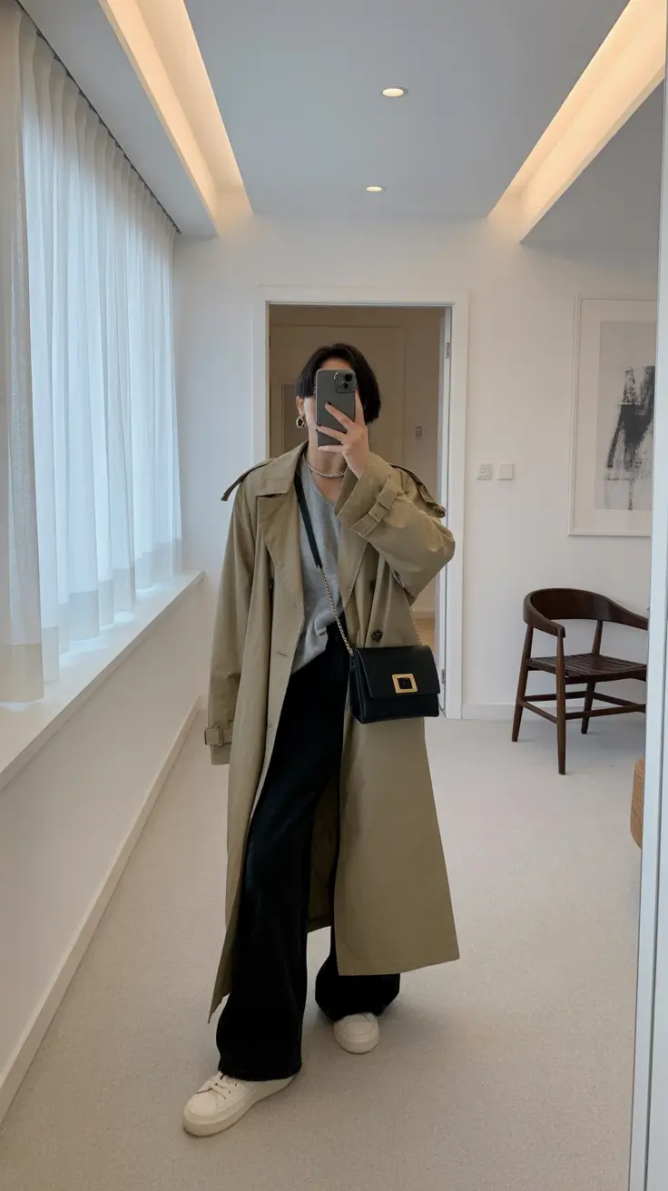 winter work outfits casual Effortless Trench Revival