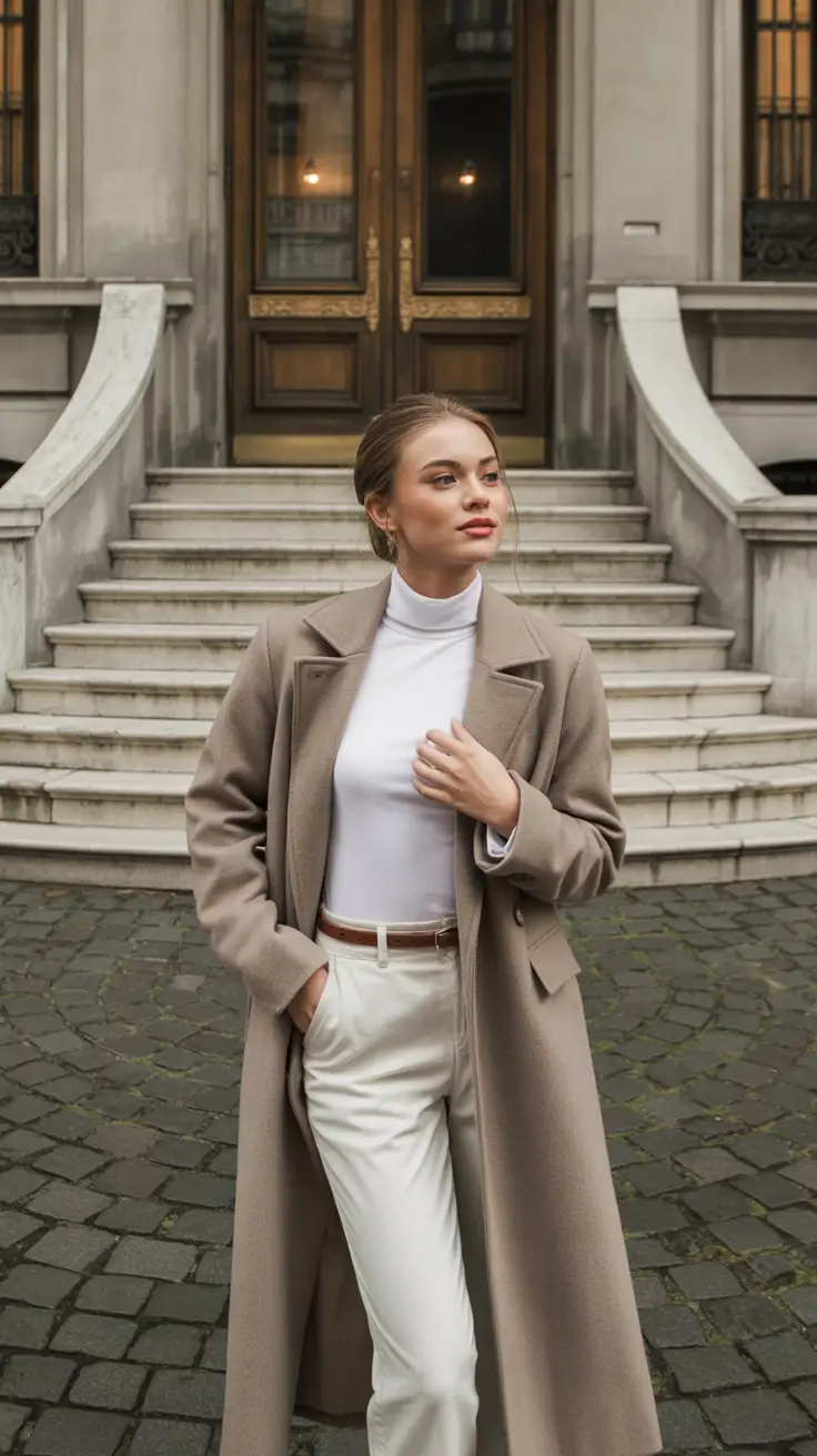 winter work outfits women office wear Timeless in Taupe
