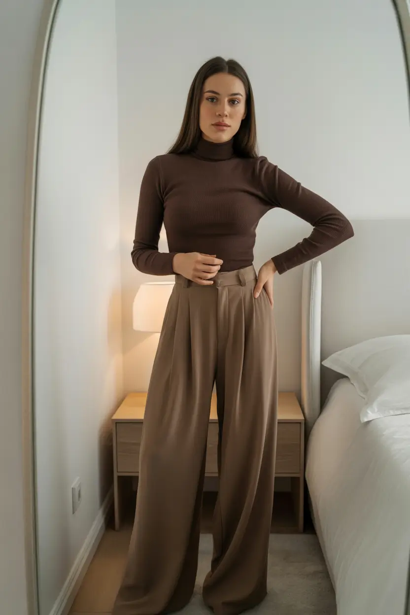 winter work outfits for women Warm Espresso Elegance
