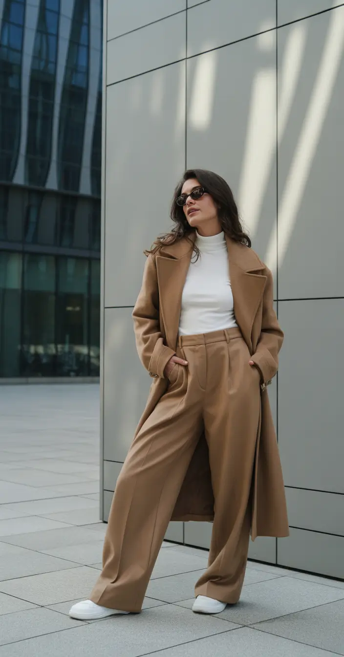 winter work outfits for women business Caramel Power Suit Energy