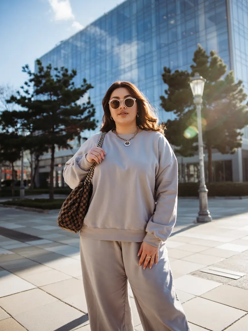 fall plus size outfits aesthetic Muted Monochrome with a Streetwear Edge