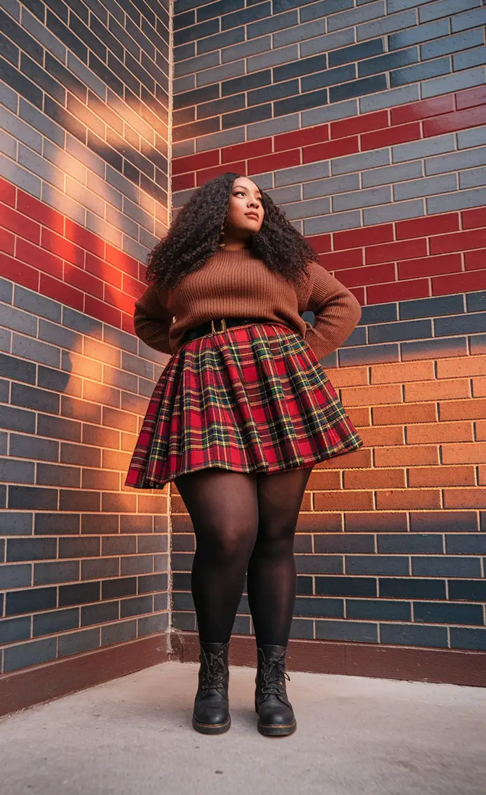 fall plus size outfits going out Schoolgirl Revival with Tartan and Attitude
