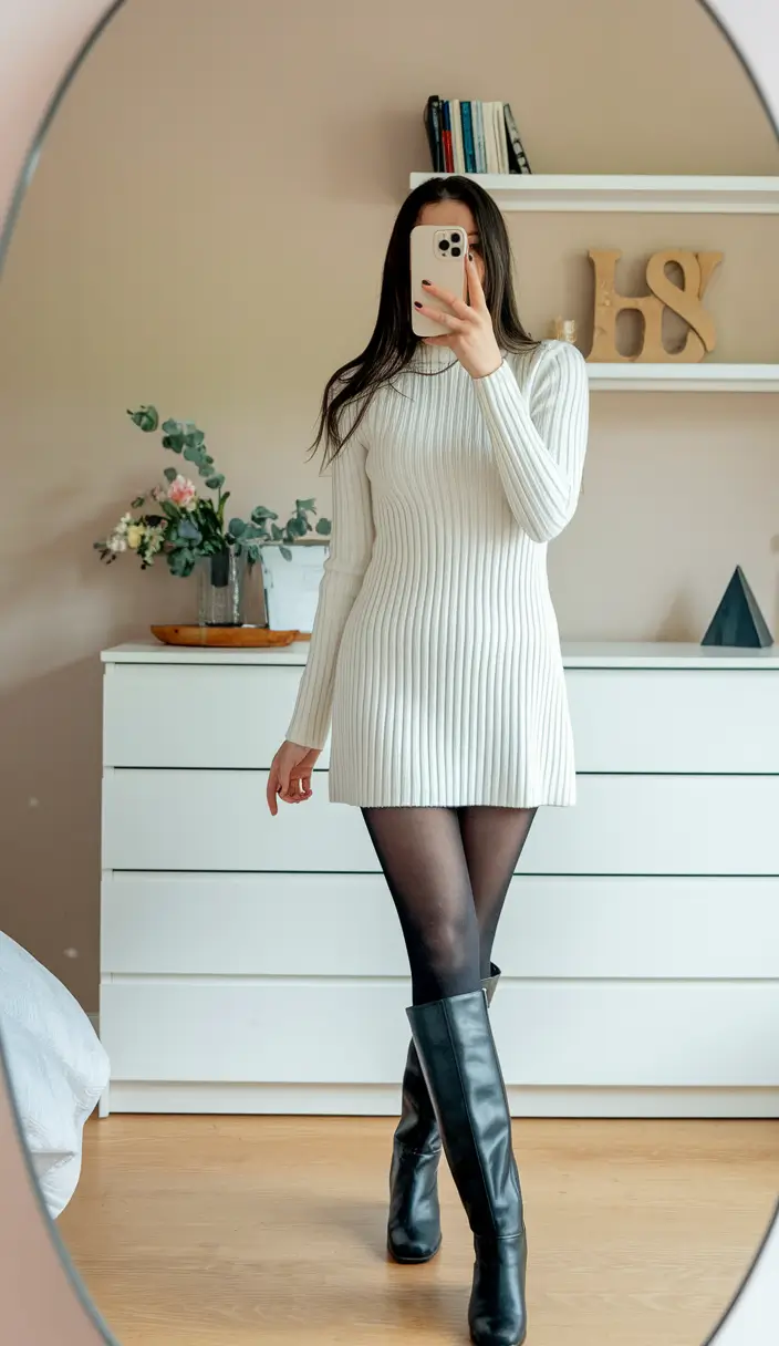 fall outfits aesthetic+Sweater Dress Energy That Commands a Room