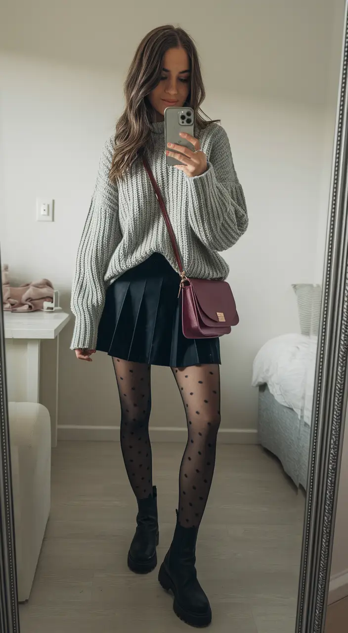 fall outfits aesthetic Playful Academia with a Feminine Twist