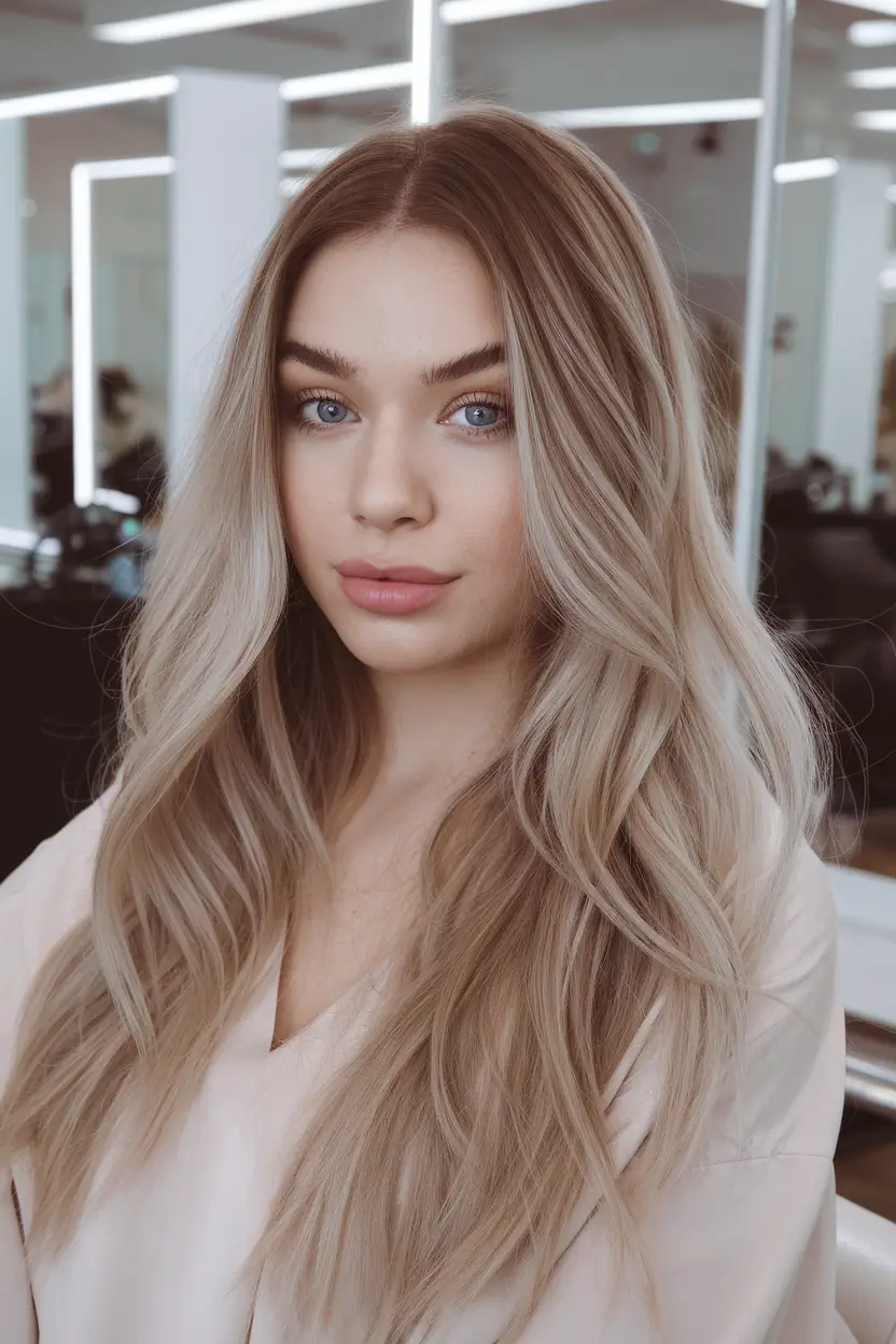 fall hair colors+Golden Rooted Beige for Lived-In Luxe