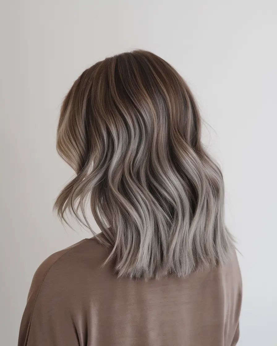 fall hair colors for brunettes+Smoky Mushroom Bronde with Precision Layers