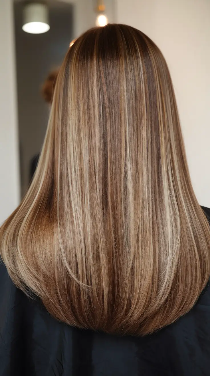 fall hair color for brunettes 2025 Buttery Caramel Blend on Glossy Lengths