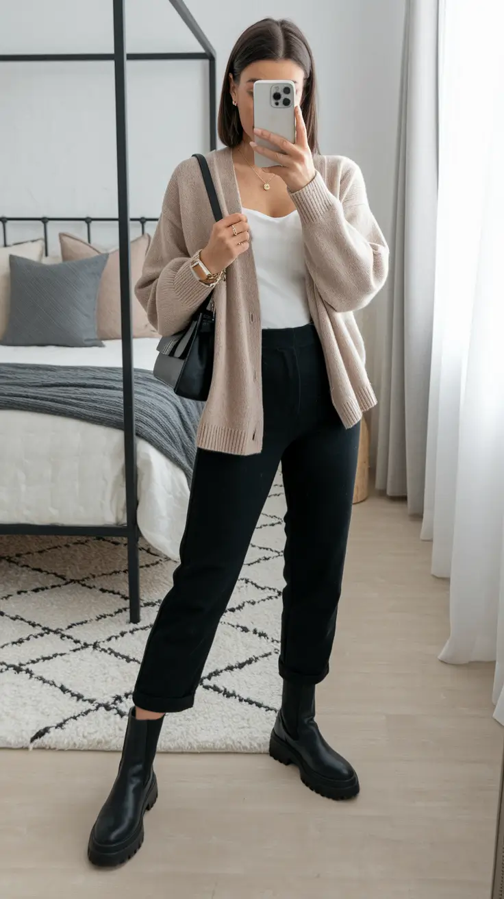 fall capsule wardrobe 2025 mom+Soft Luxe: Knitwear Meets Structure