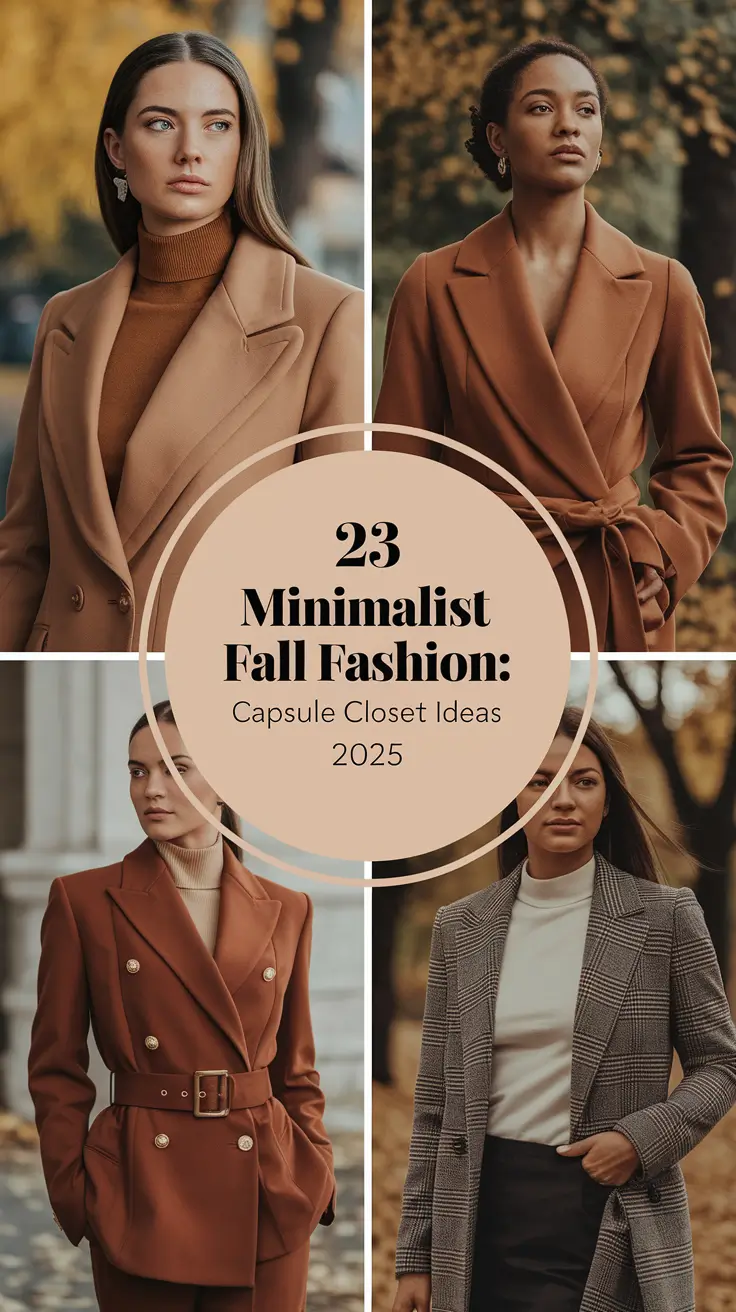 Minimalist Fall Fashion: Capsule Closet Ideas 2025 for Timeless, Chic Style