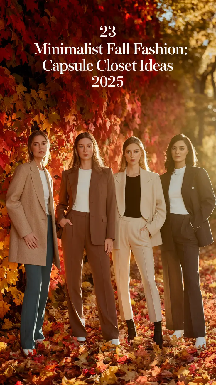 Minimalist Fall Fashion: Capsule Closet Ideas 2025 for Timeless, Chic Style