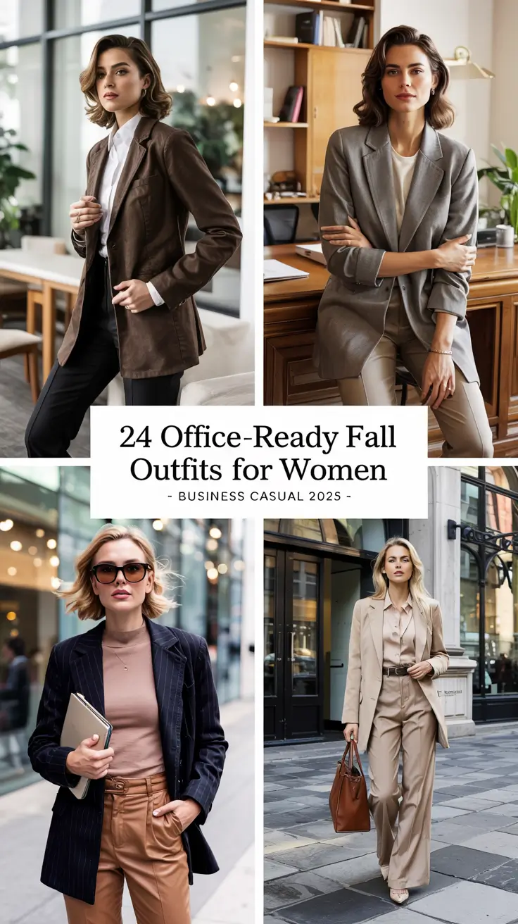 Office-Ready Fall Outfits for Women – Business Casual 2025 Ideas You’ll Actually Want to Wear