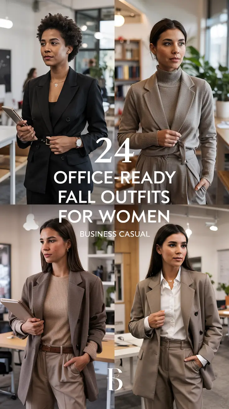 Office-Ready Fall Outfits for Women – Business Casual 2025 Ideas You’ll Actually Want to Wear