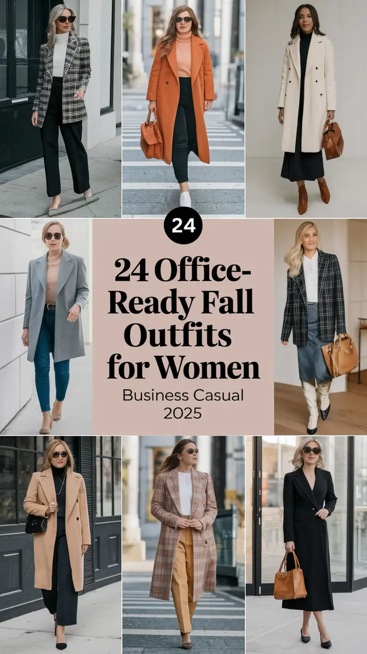 Office-Ready Fall Outfits for Women – Business Casual 2025 Ideas You’ll Actually Want to Wear