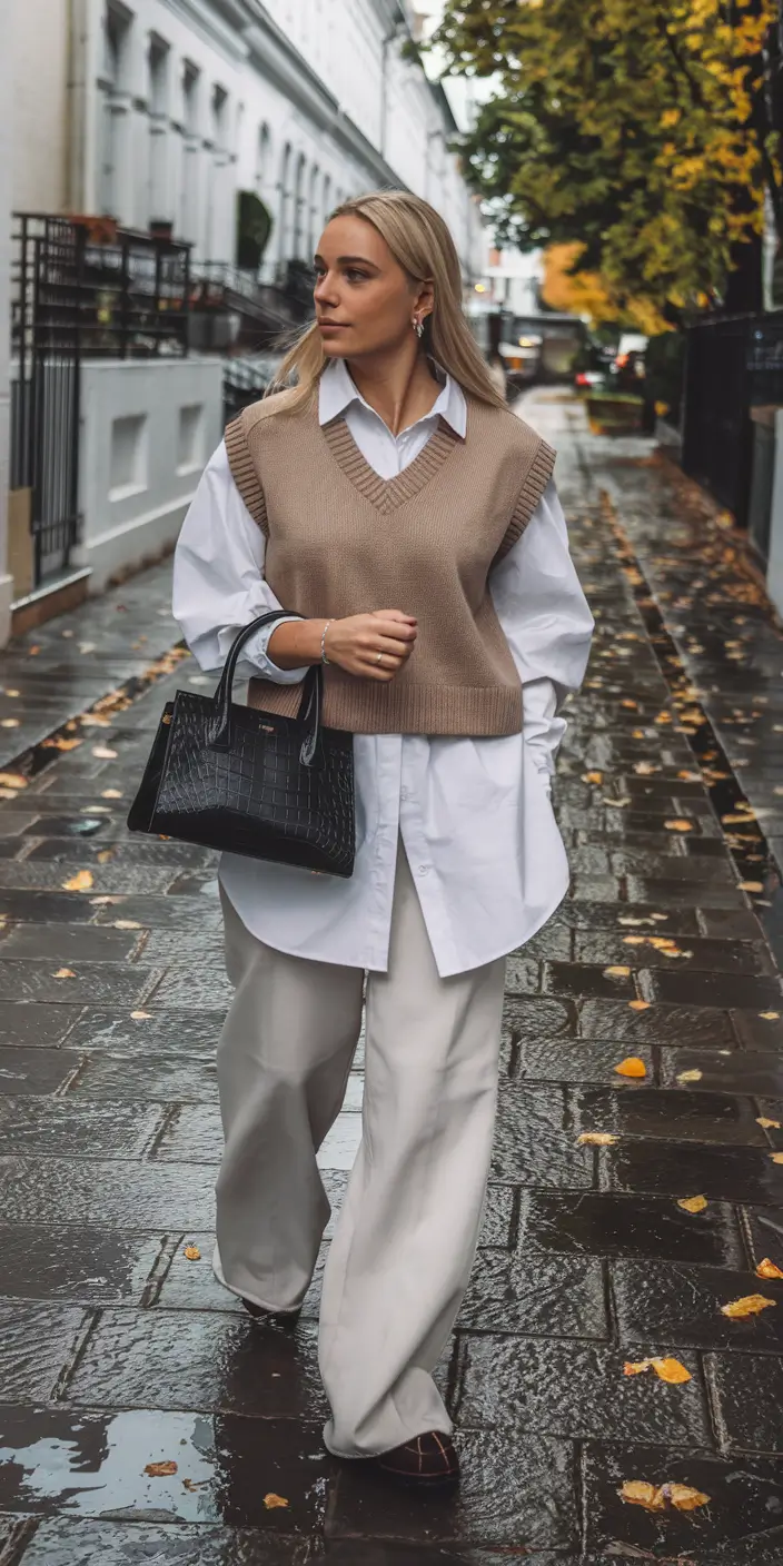 autumn outfits in korea Preppy Layers Meet Streetwear Cool