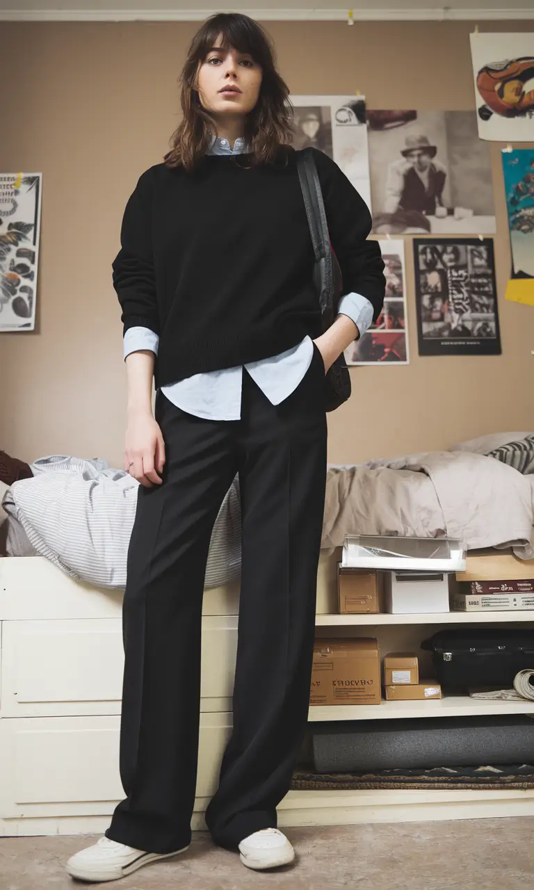 autumn outfits 2025 trends Relaxed Academia With a Hint of Edge