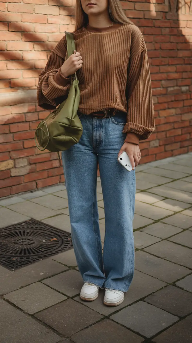 autumn outfits casual Cozy Cord & Laid-Back Denim