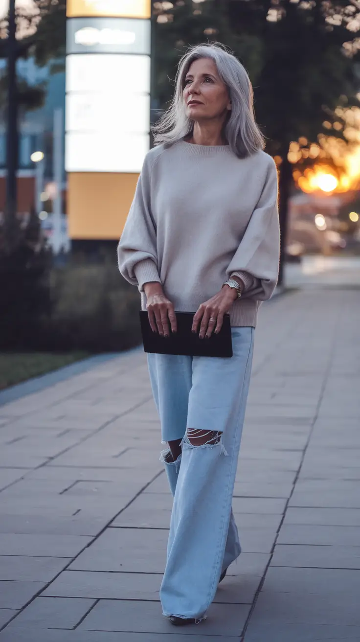 cute fall outfits for women going out Evening Neutrals with a Relaxed Edge