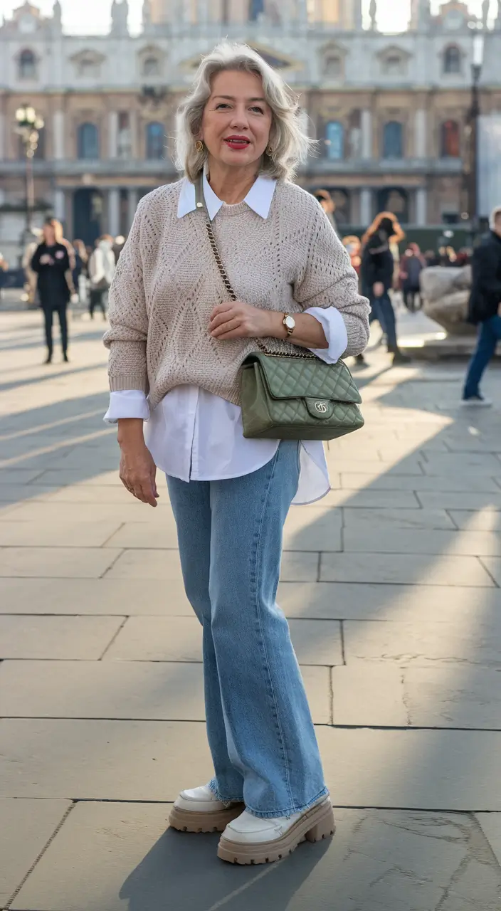 going out plus size Layered Knits and Structured Accessories