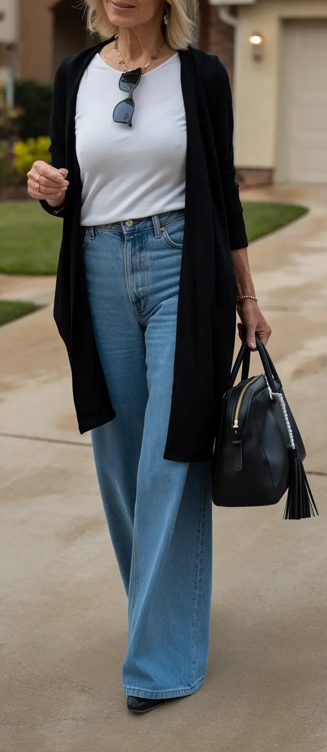 cute fall outfits for women classy jeans Black and White Modern Minimalism