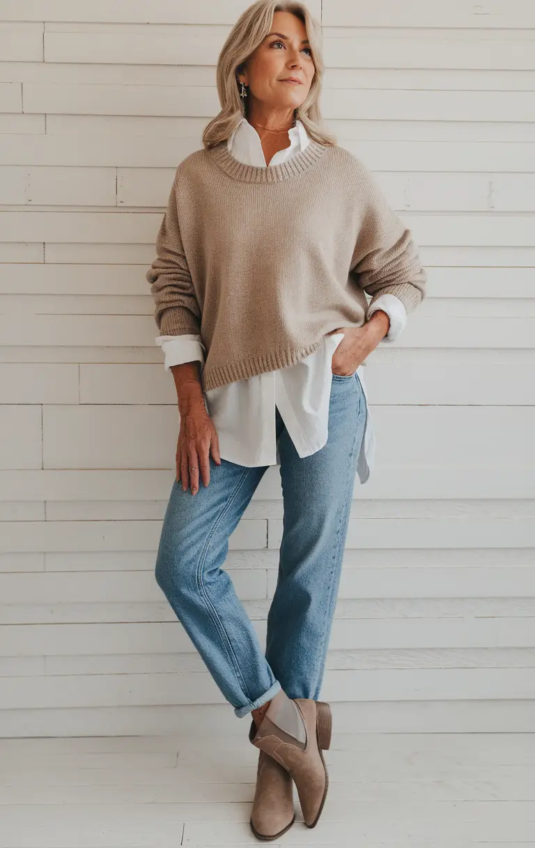 cute fall outfits for women Warm Neutrals and Soft Structure