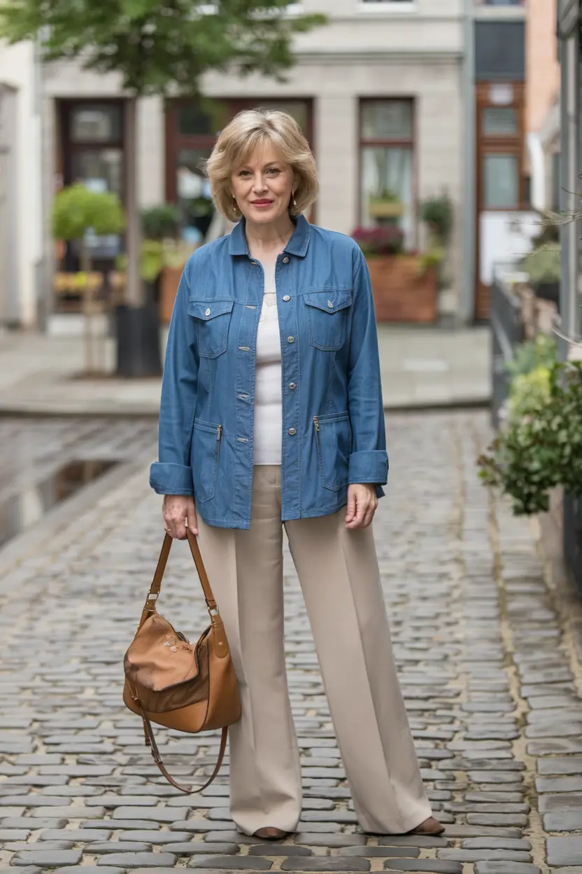 cute fall outfits for women casual Denim Utility Chic