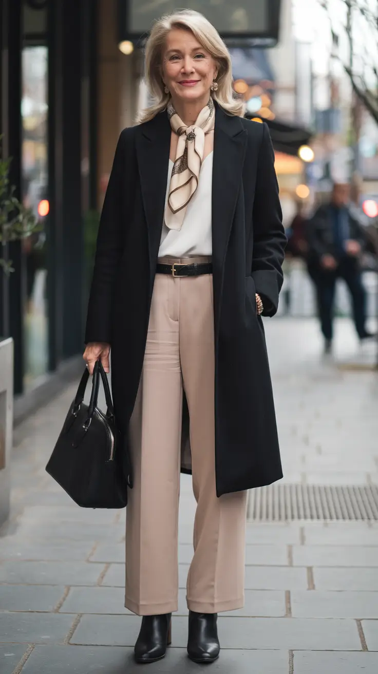cute fall outfits for women classy Parisian-Inspired Black & Beige