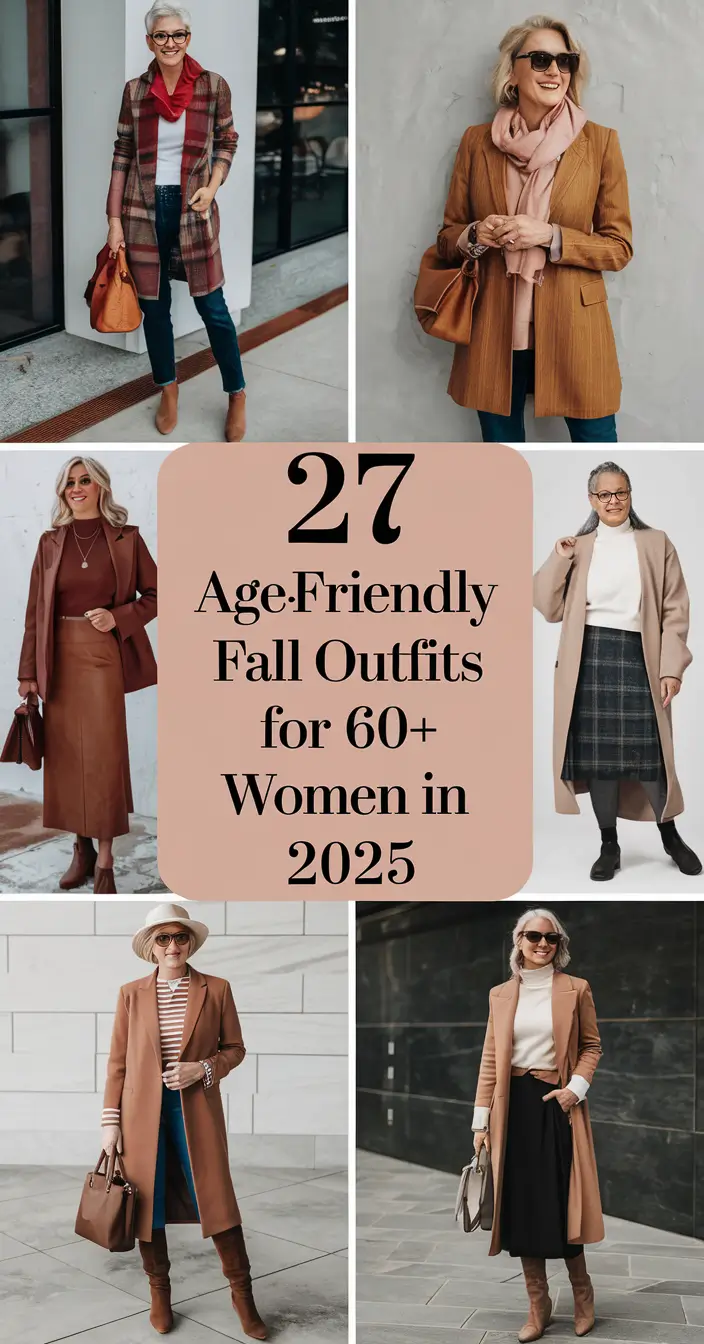 Age-Friendly Fall Outfits for 60+ Women in 2025: Classy & Casual Style Ideas