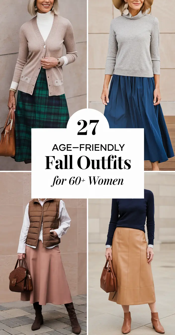 Age-Friendly Fall Outfits for 60+ Women in 2025: Classy & Casual Style Ideas