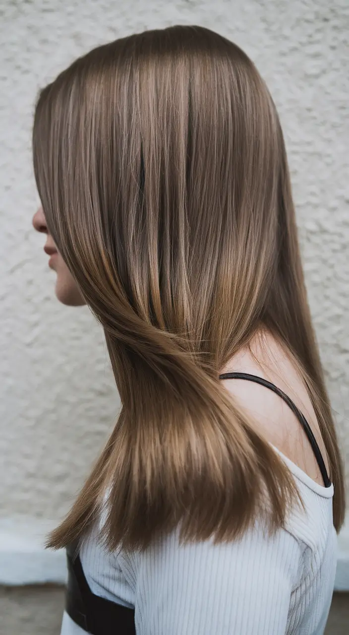 fall brown hair color no highlights Soft Straight Ash Brown for the Minimalist