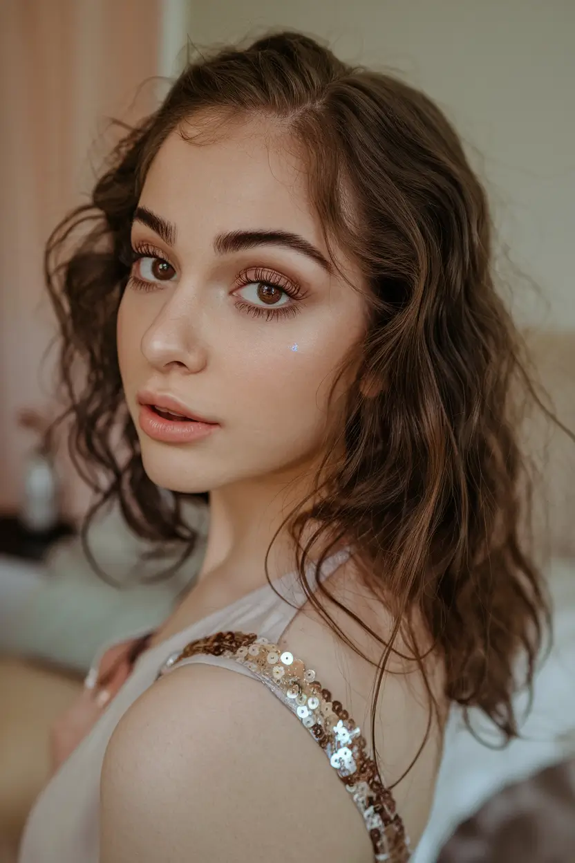 fall brown hair color soft-cinnamon-brown-curls
