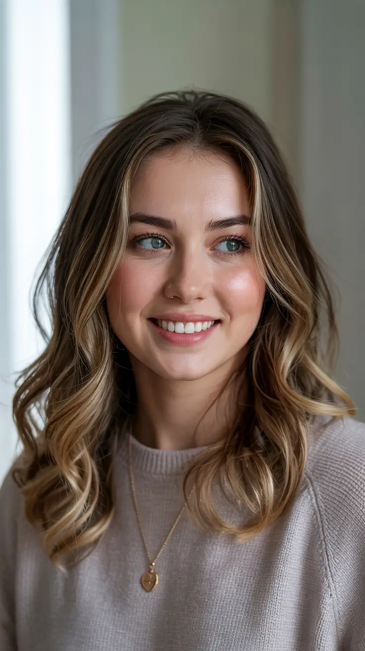 fall hair color for blondes caramel Soft Curls & Rooted Caramel Blonde