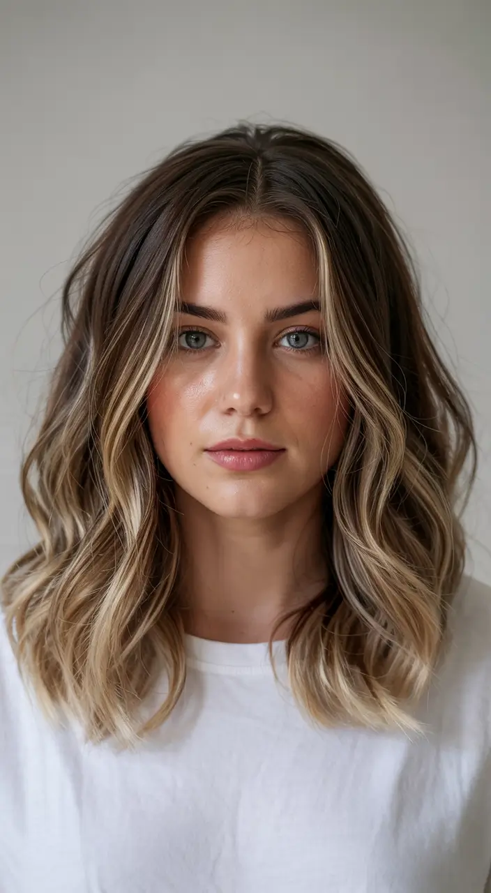 fall hair color for blondes balayage soft waves