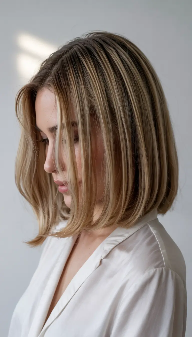 fall hair color for blondes short straight bob